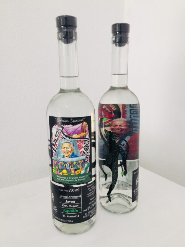 Botella de Mezcal Edición Especial - Isaac Vásquez - Homenaje a Grandes Maestros del Arte Popular de Oaxaca - Mezcal 9 Espíritus